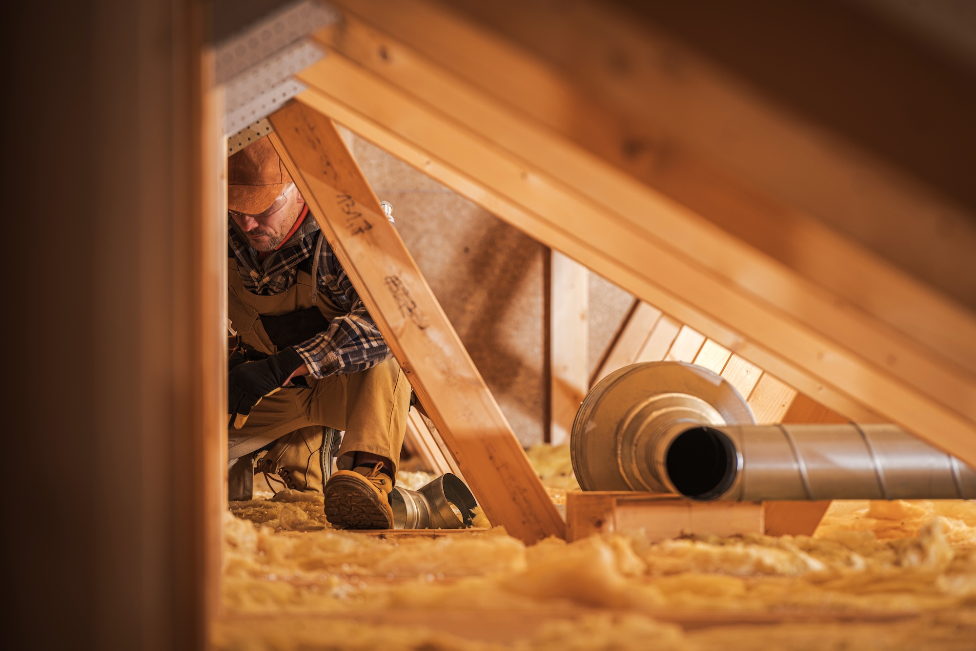 Old attic insulation removal and replacement