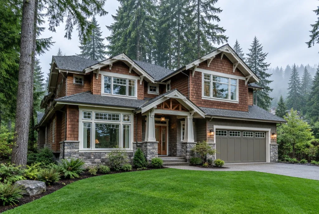Pacific Northwest home exterior representative of Vezina's Greater Seattle and Southwest Washington service market