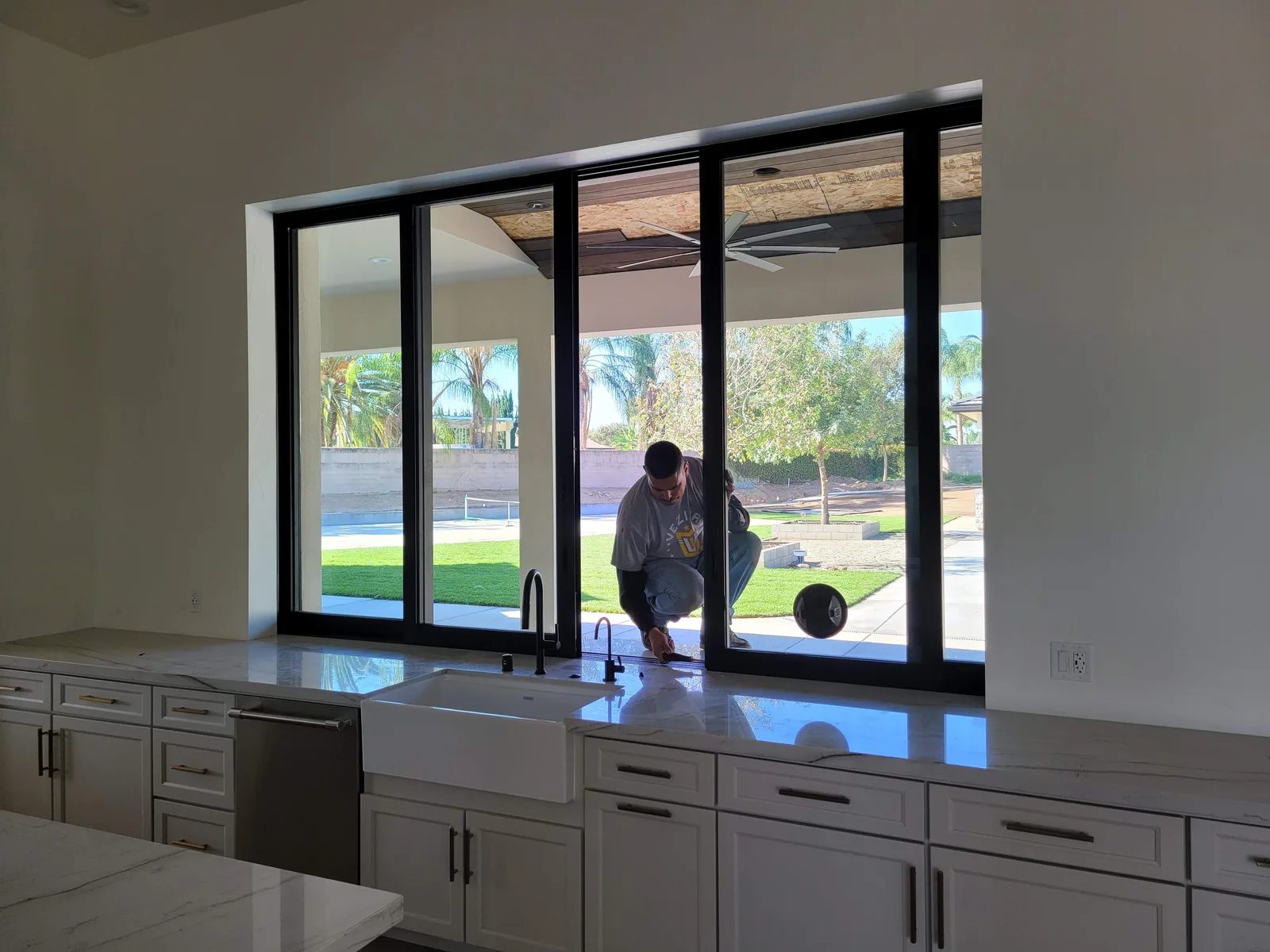 Milgard multi-slide glass wall