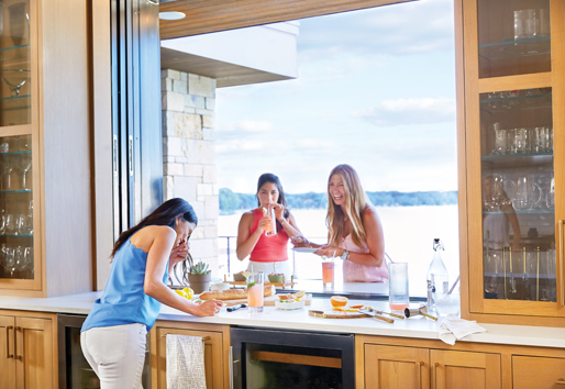 Pass-through window for entertaining